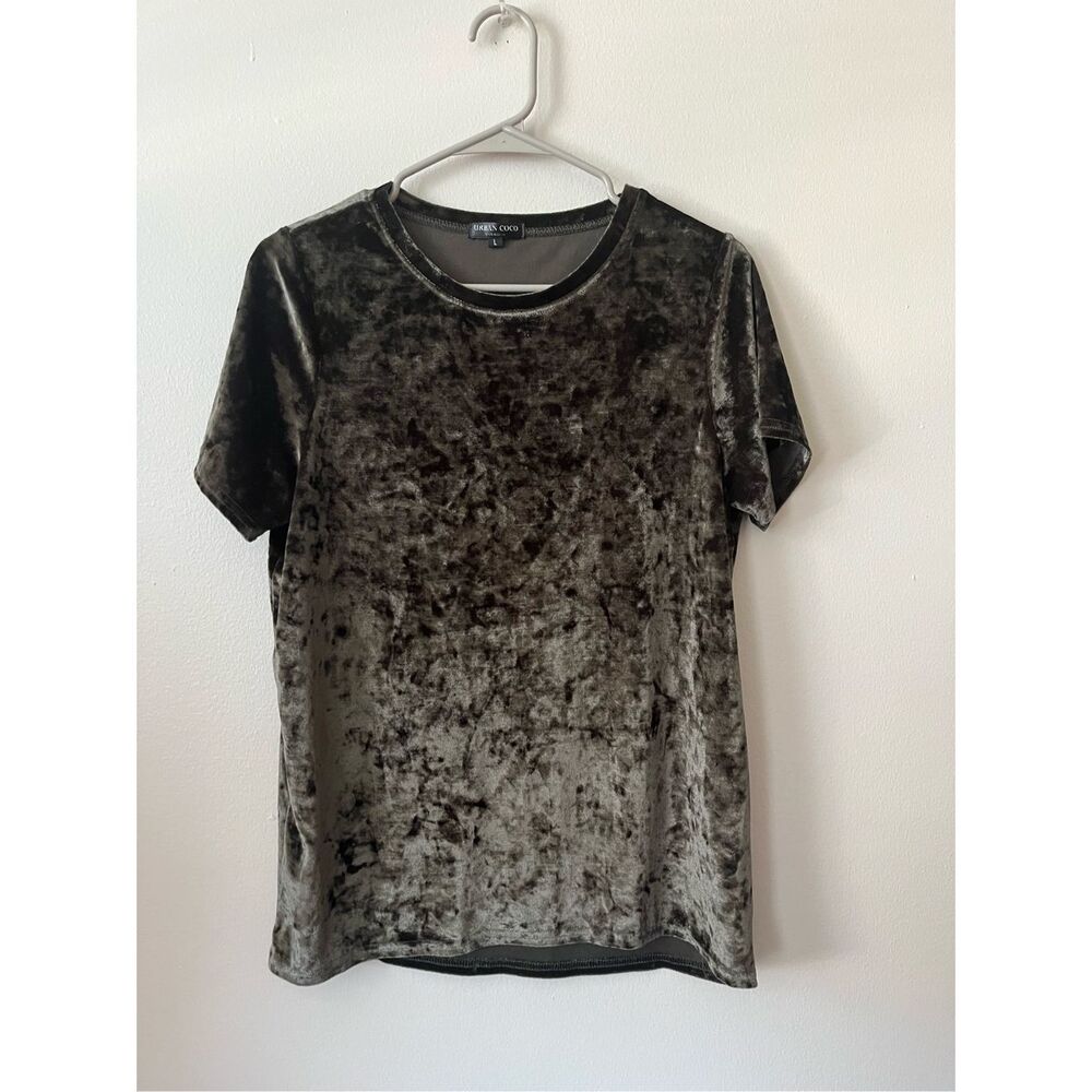 Urban Coco Womens Medium Short Sleeve Velvet Valor Brown